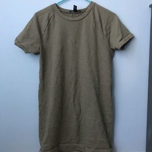 olive green sweatshirt dress